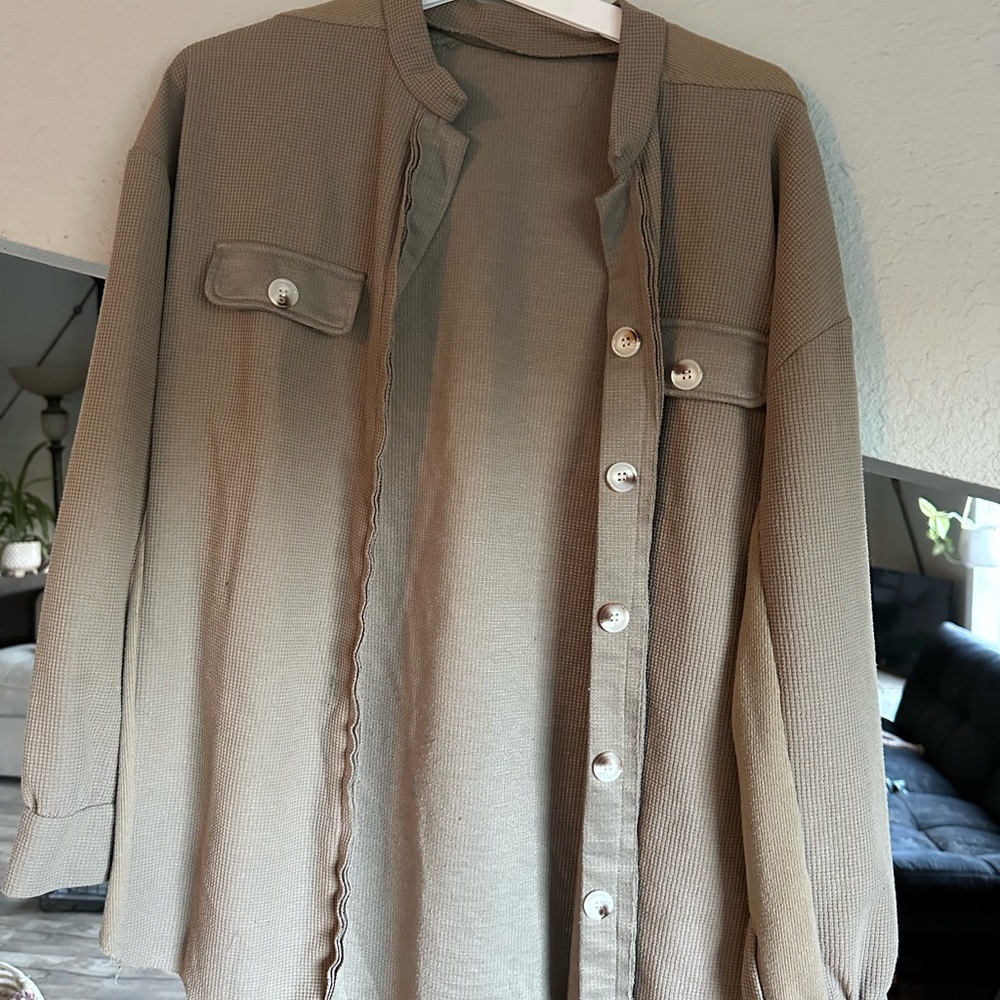 Olive Button-Up Shirt